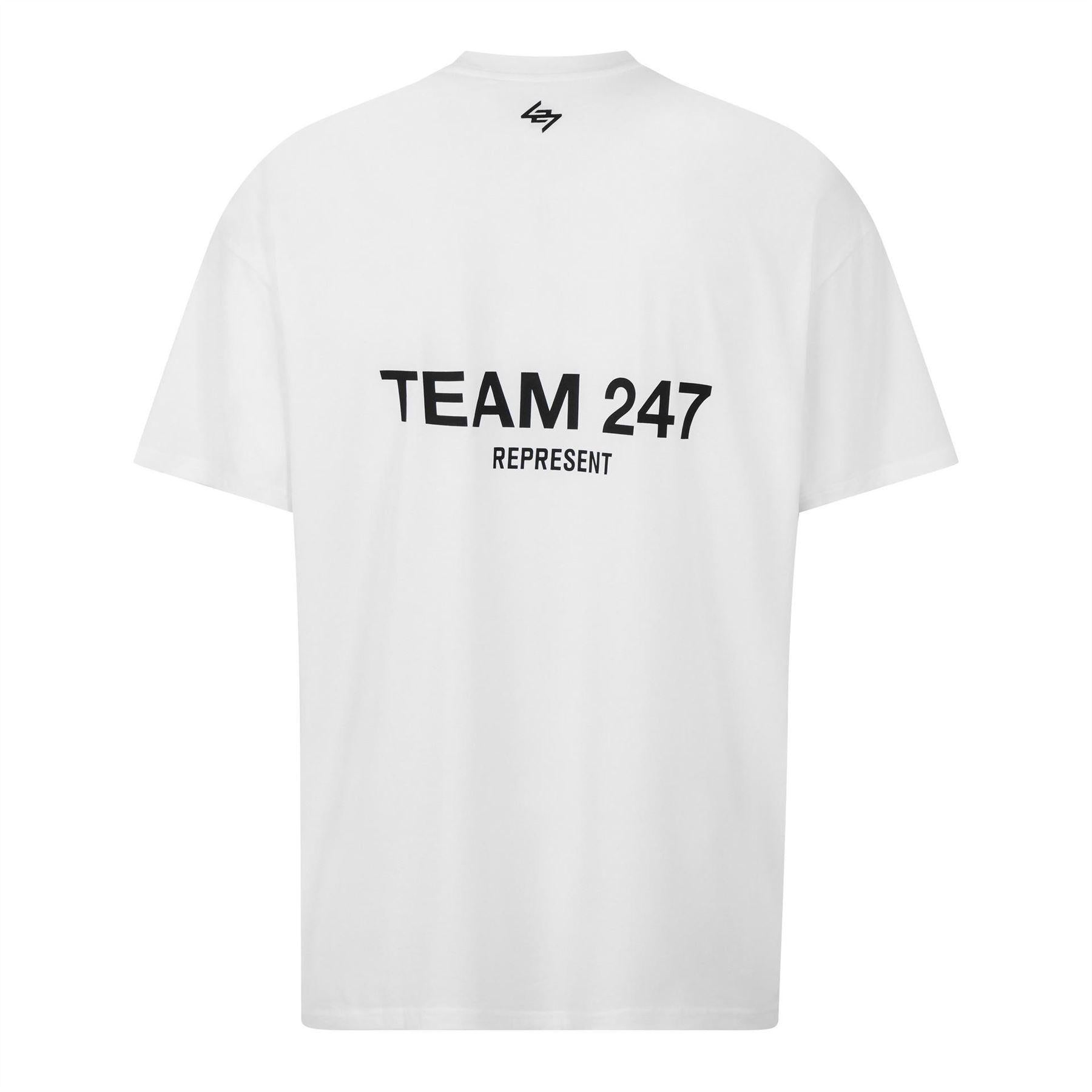 White - Back - Represent Mens 247 Graphic Print T-Shirt