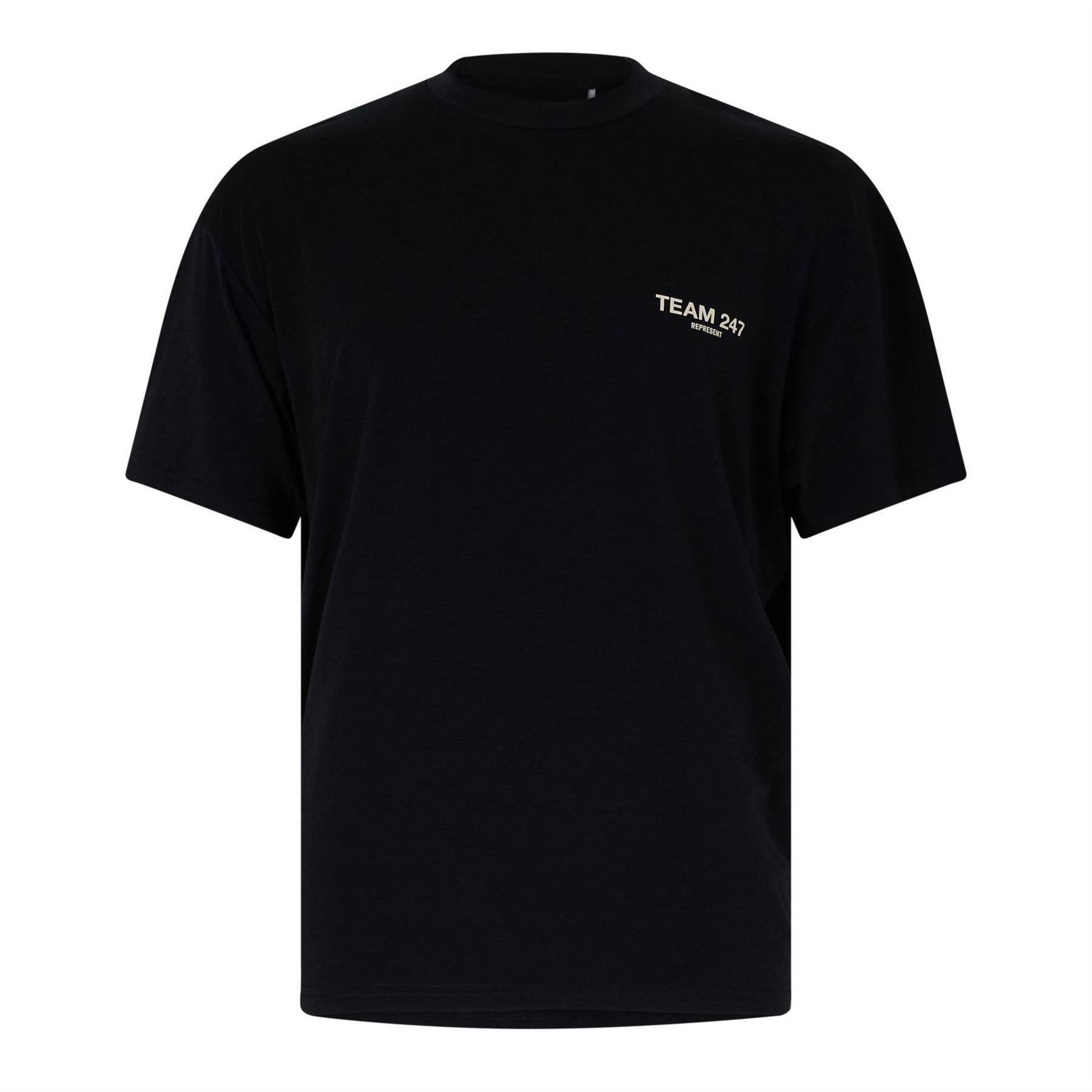 Jet Black - Front - Represent Mens 247 Graphic Print T-Shirt