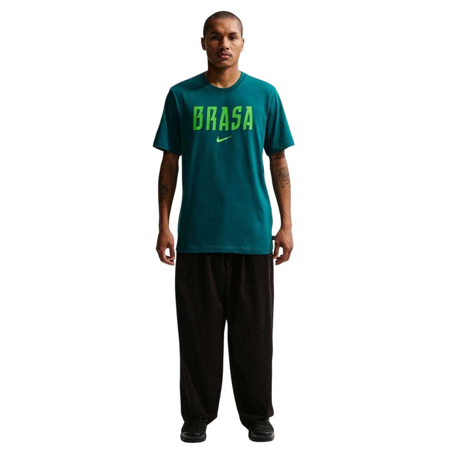 Blue-Yellow - Front - Nike Mens Brasa T-Shirt