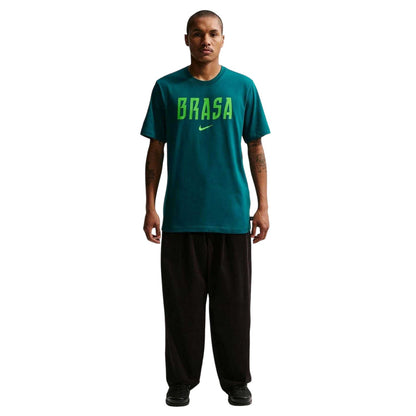 Blue-Yellow - Front - Nike Mens Brasa T-Shirt