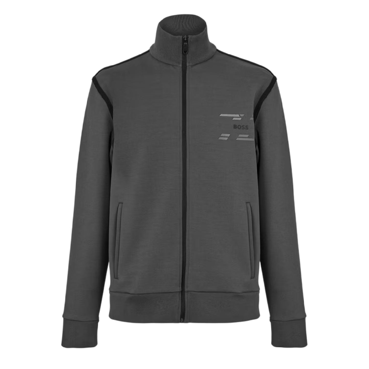 Dark Grey - Front - Boss Mens Skaz Tape Sweatshirt