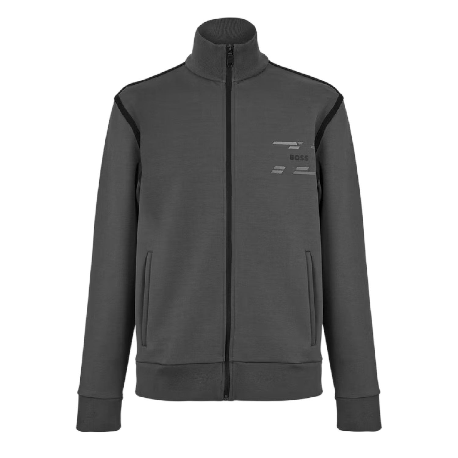 Dark Grey - Front - Boss Mens Skaz Tape Sweatshirt