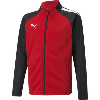 Red-Black - Front - Puma Childrens-Kids Team Liga Training Tracksuit Top