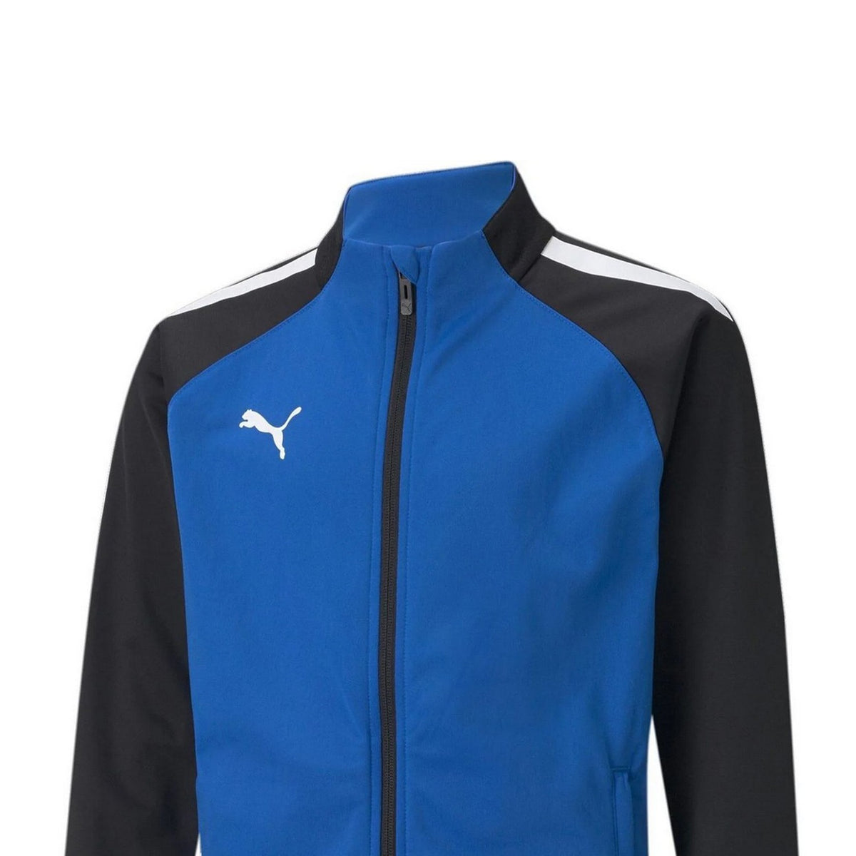 Blue - Side - Puma Childrens-Kids Team Liga Training Tracksuit Top
