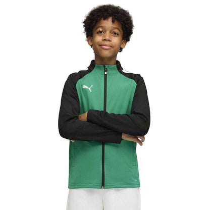 Green - Side - Puma Childrens-Kids Team Liga Training Tracksuit Top
