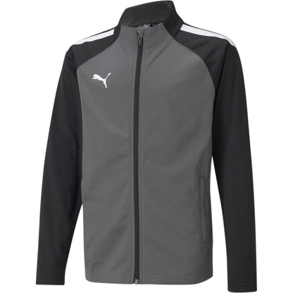 Grey - Front - Puma Childrens-Kids Team Liga Training Tracksuit Top