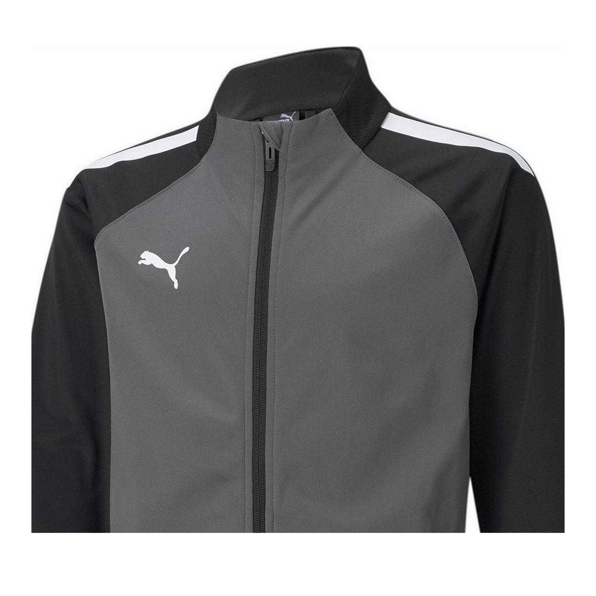 Grey - Side - Puma Childrens-Kids Team Liga Training Tracksuit Top
