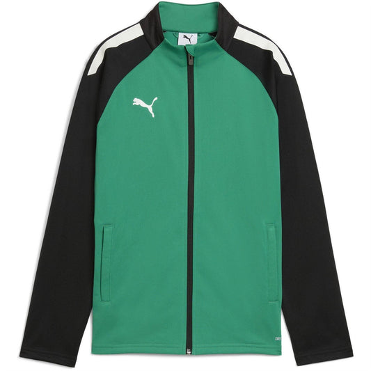 Green - Front - Puma Childrens-Kids Team Liga Training Tracksuit Top