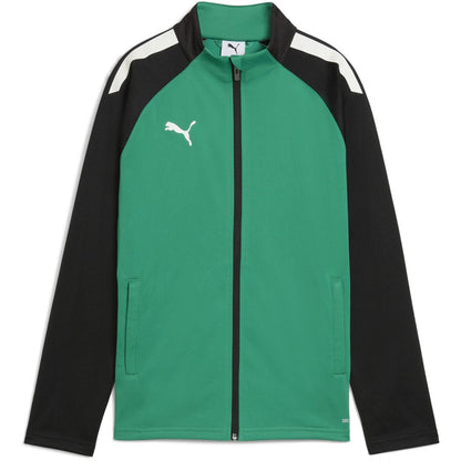 Green - Front - Puma Childrens-Kids Team Liga Training Tracksuit Top