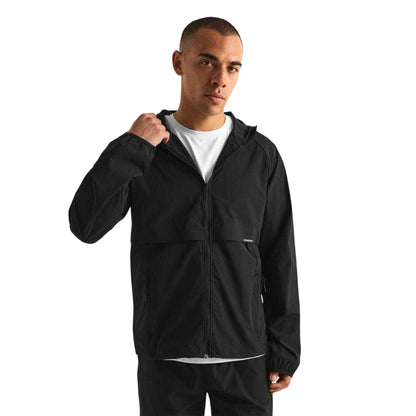 Black - Side - Condition Mens Windproof Performance Everyday Tracksuit Top
