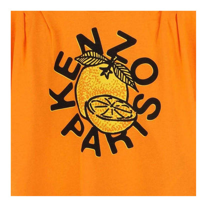Orange - Side - Kenzo Childrens-Kids Fruit T-Shirt