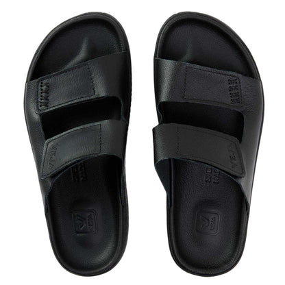 Full Black - Side - Veja Womens-Ladies Etna Leather Sandals
