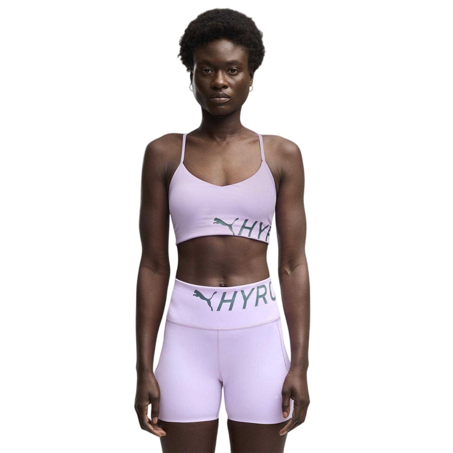 Light Lavender - Side - Puma Womens-Ladies Hyrox Medium Impact Sports Bra