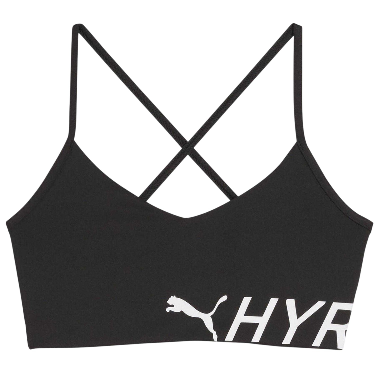 Black - Front - Puma Womens-Ladies Hyrox Medium Impact Sports Bra