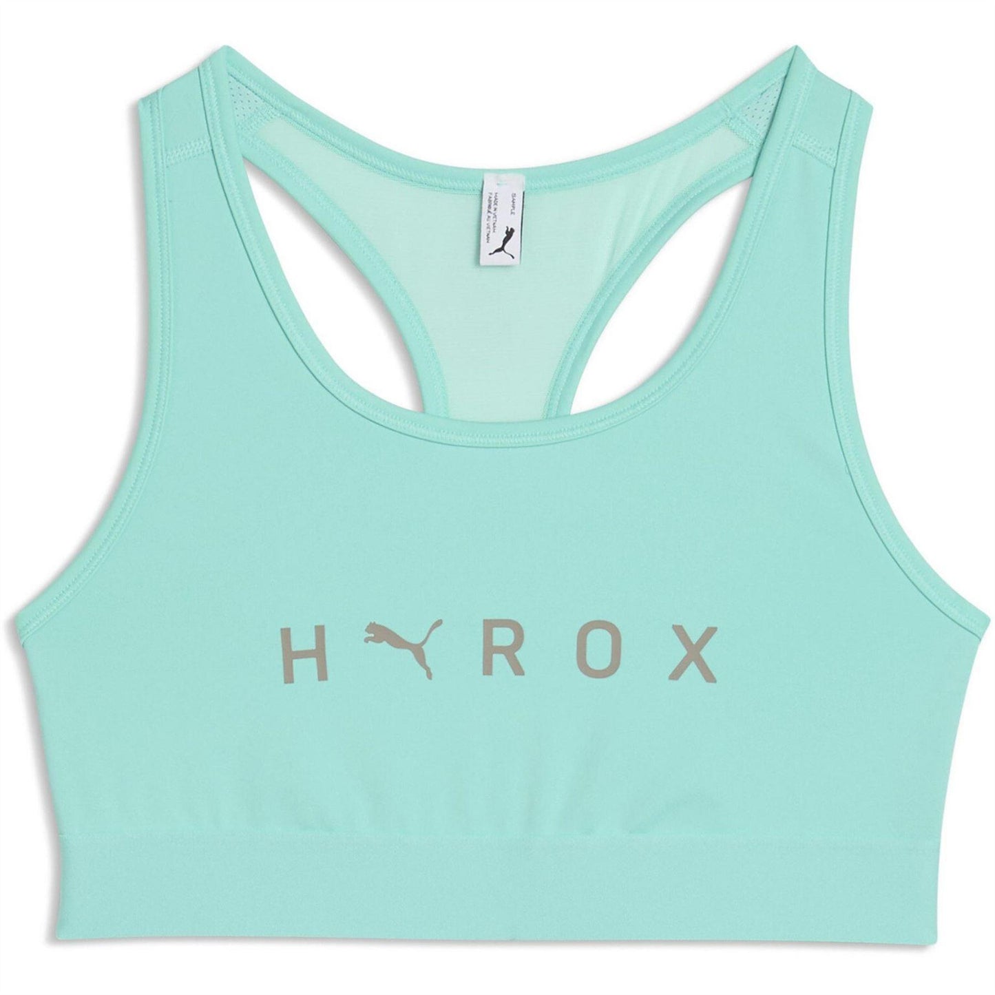 Mint - Front - Puma Womens-Ladies Hyrox Logo Sports Bra