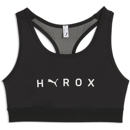 Black - Front - Puma Womens-Ladies Hyrox Logo Sports Bra