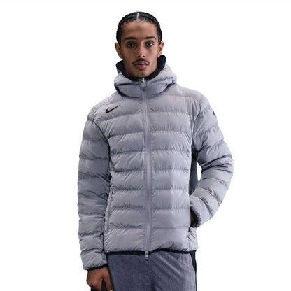 Particle Grey - Front - Nike Mens Plain Zip Pocket Puffer Jacket
