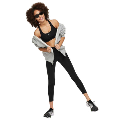 Black-White - Side - Nike Girls Scoop Neck Sports Bra
