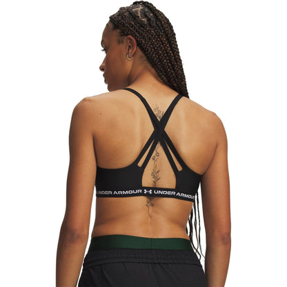 Black-White - Back - Under Armour Womens-Ladies Low Impact Sports Bra