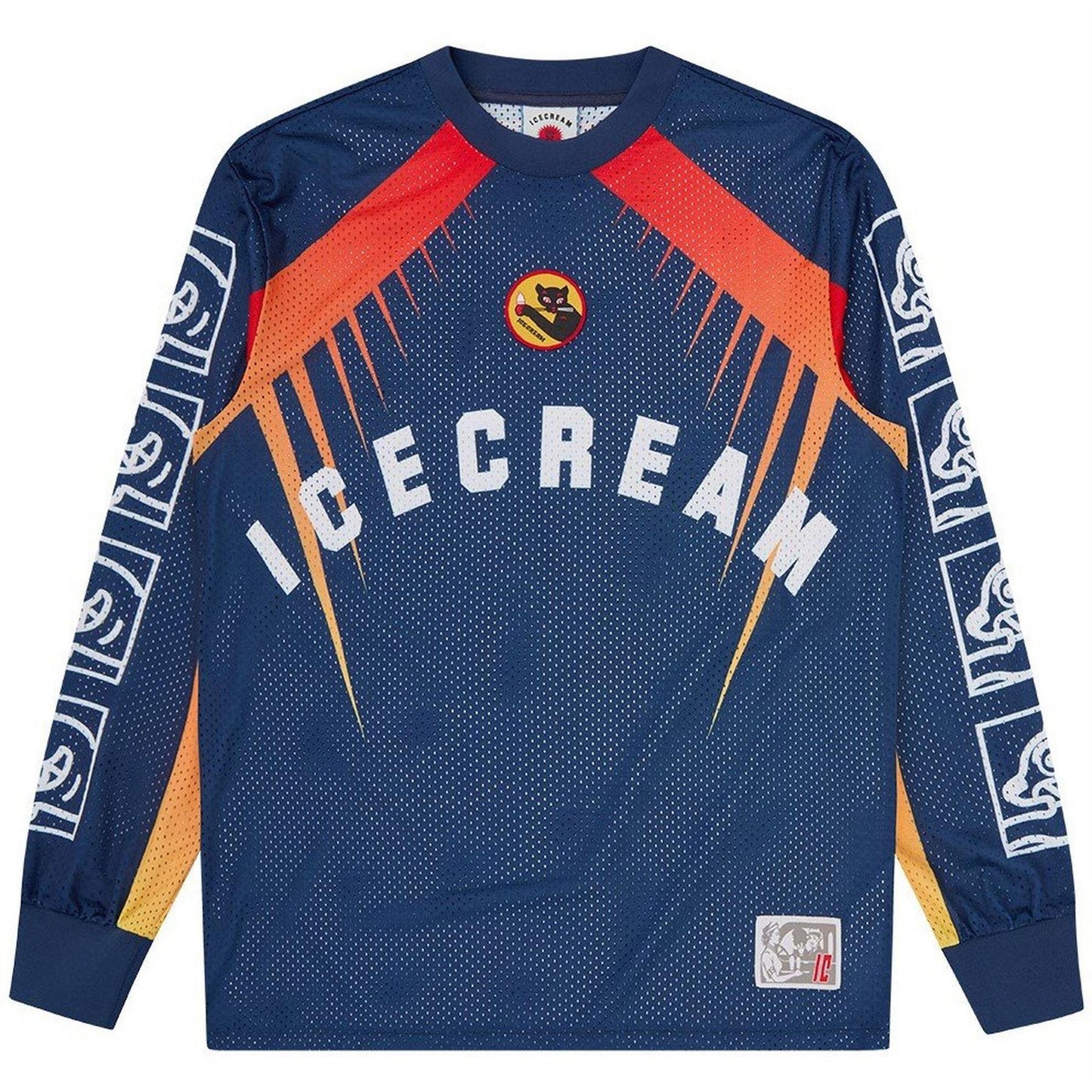 Navy - Front - ICECREAM Mens Moto Jersey
