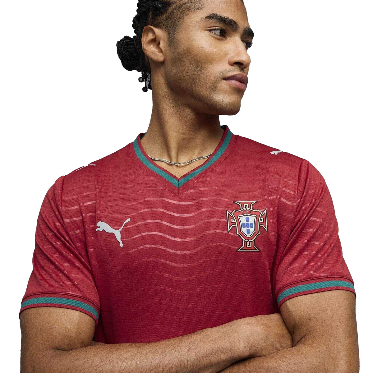 Red-Green - Side - Puma Mens Portugal FC Home Shirt