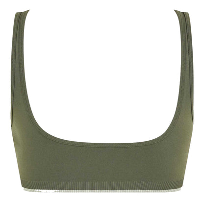 Khaki Brown - Back - PE Nation Womens-Ladies Restore Sports Bra
