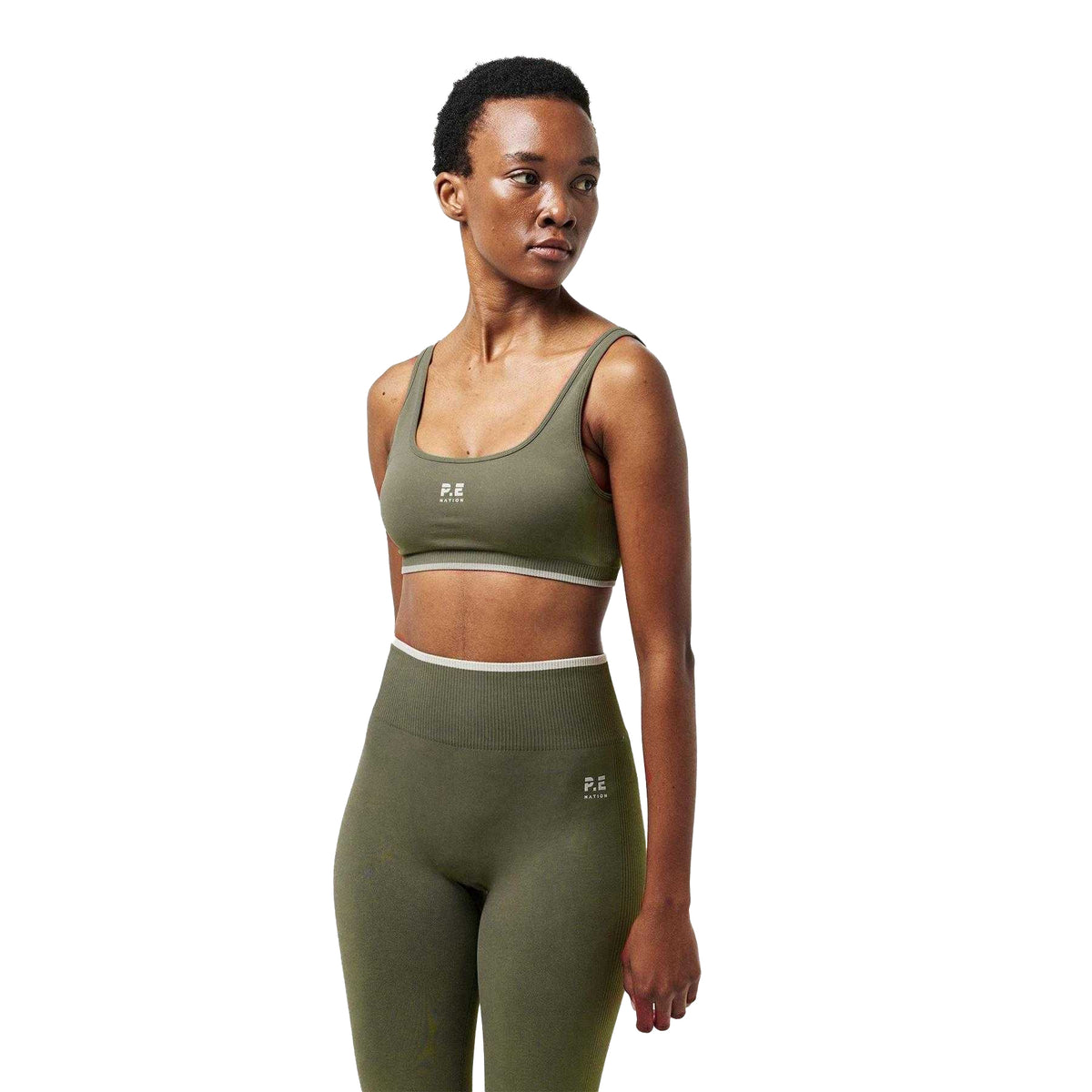 Khaki Brown - Lifestyle - PE Nation Womens-Ladies Restore Sports Bra