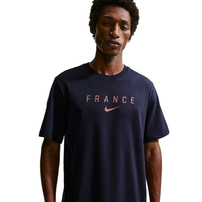 Navy-Gold - Lifestyle - Nike Mens France T-Shirt