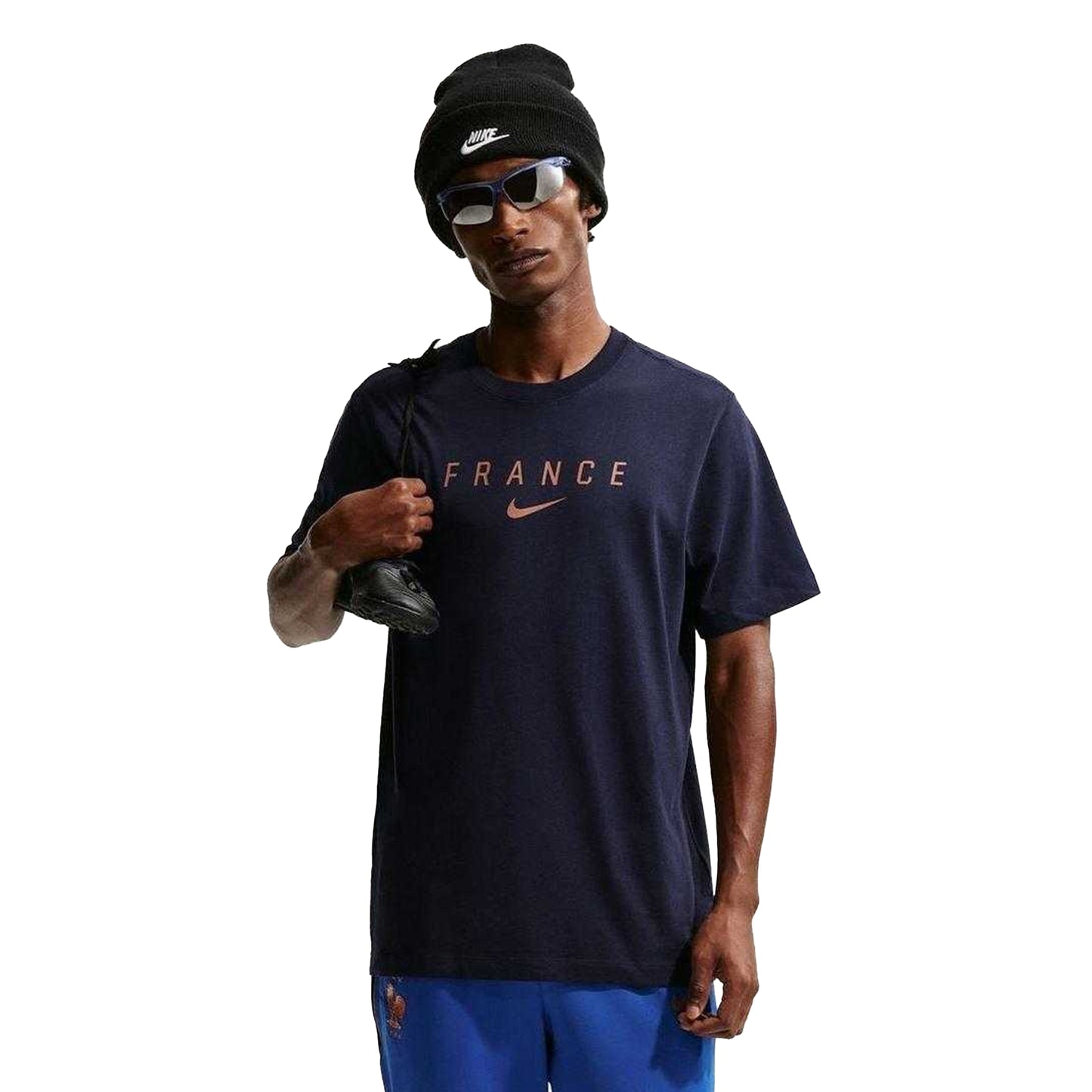 Navy-Gold - Pack Shot - Nike Mens France T-Shirt