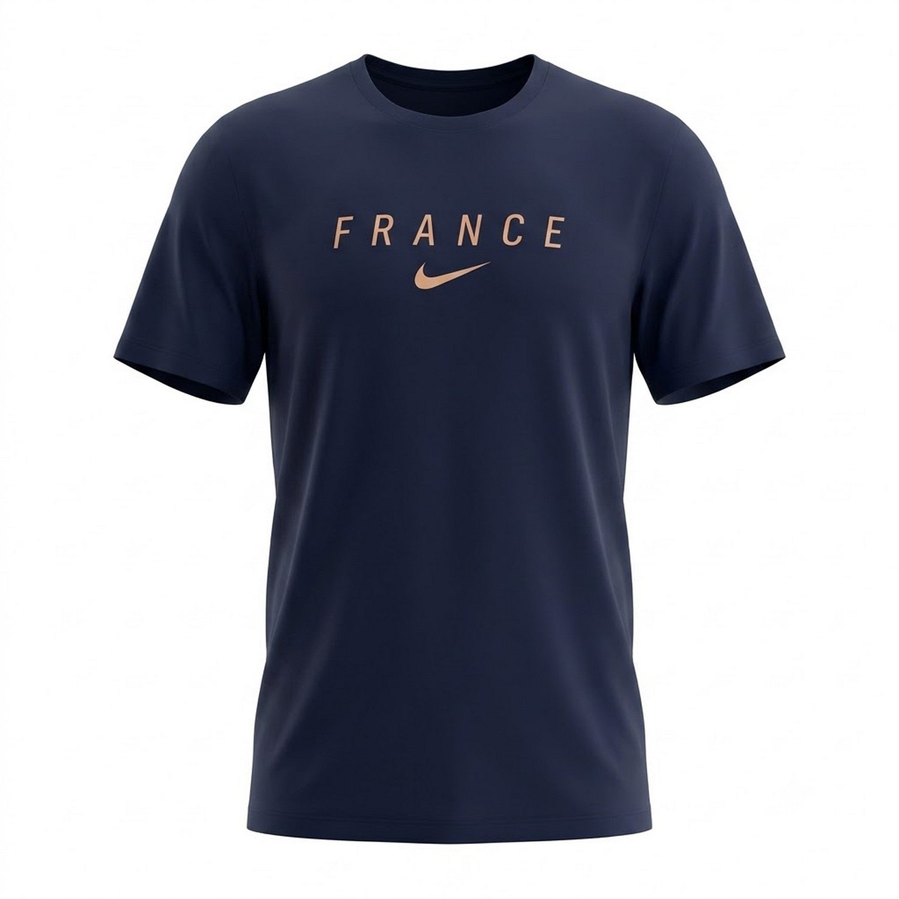 Navy-Gold - Front - Nike Mens France T-Shirt