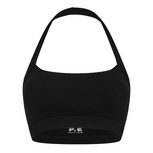 Black - Front - PE Nation Womens-Ladies Unwind Sports Bra