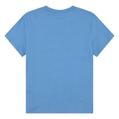 Blue - Back - Lacoste Childrens-Kids Block Regular T-Shirt