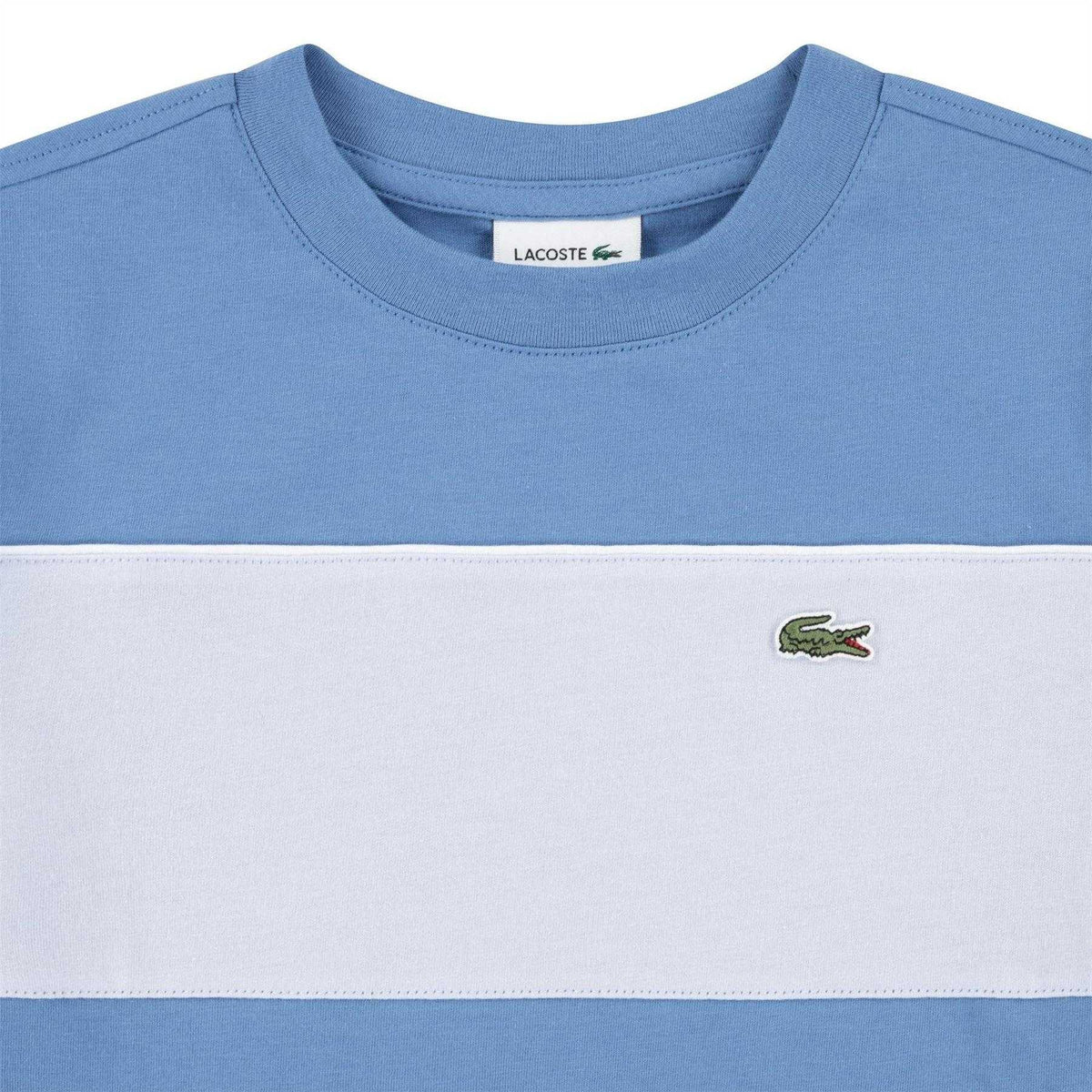 Blue - Side - Lacoste Childrens-Kids Block Regular T-Shirt