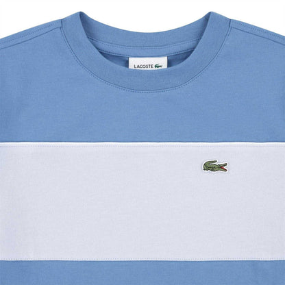Blue - Side - Lacoste Childrens-Kids Block Regular T-Shirt