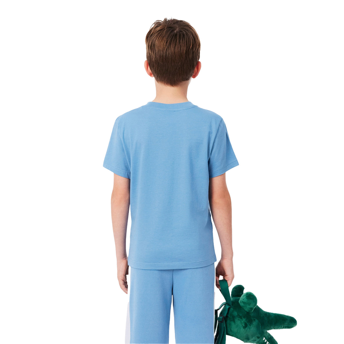 Blue - Pack Shot - Lacoste Childrens-Kids Block Regular T-Shirt