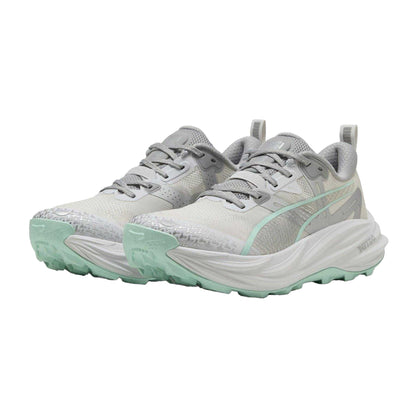 Gray Dawn-Mint - Pack Shot - Puma Womens-Ladies Voyage Nitro 4 Off Road Shoes