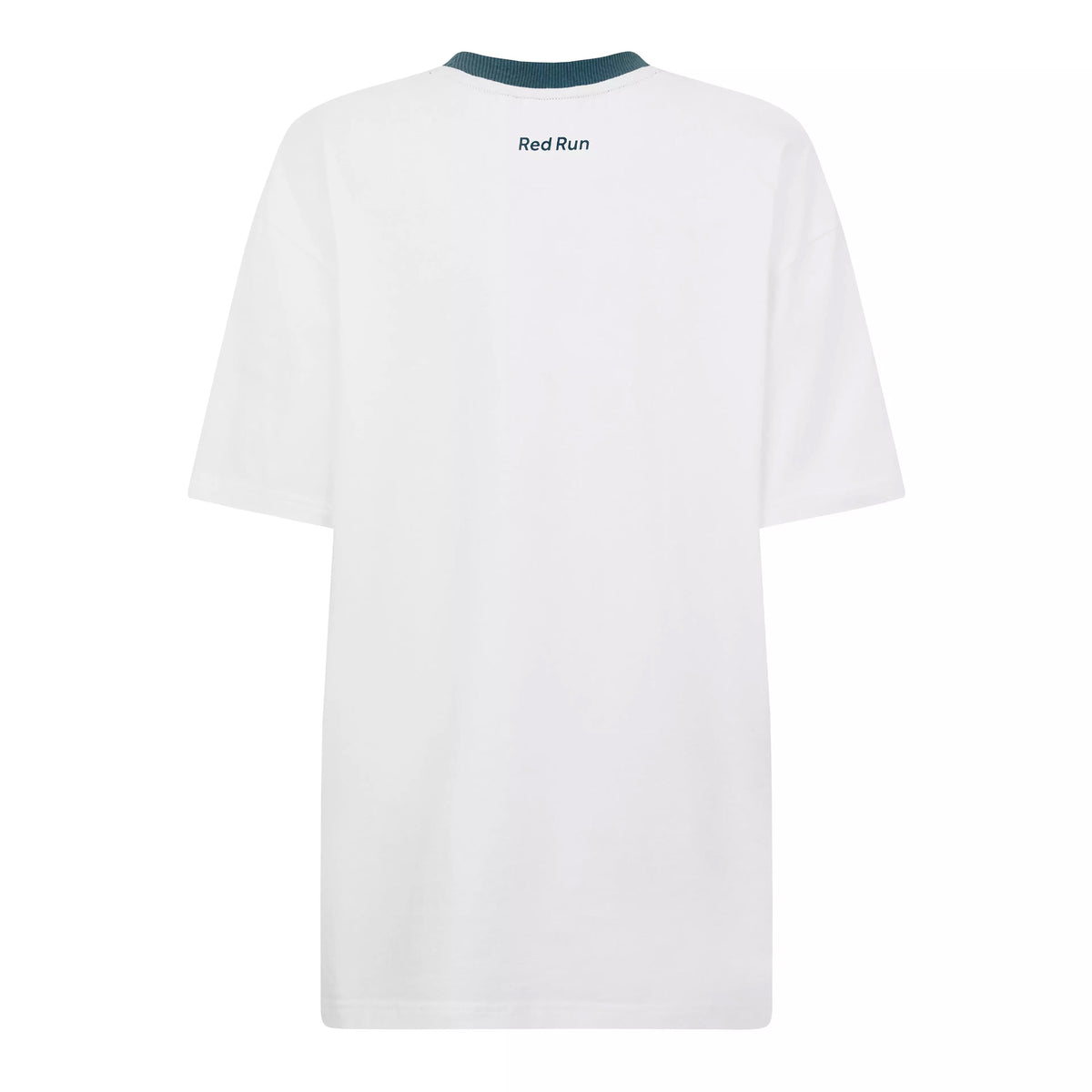 White - Back - Red Run Womens-Ladies Skyline T-Shirt