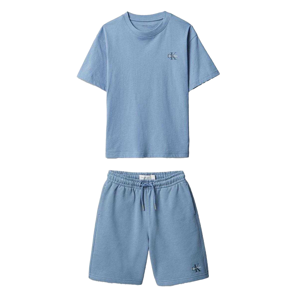 Blue - Front - Calvin Klein Childrens-Kids Logo T-Shirt & Shorts Set