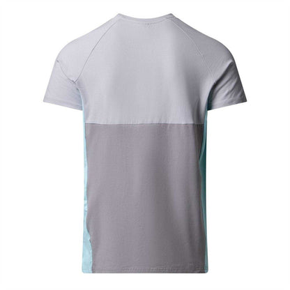 Urban Grey-Light Grey-Mint - Back - Gym King Mens Contrast Panel Regular T-Shirt