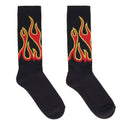 Black-Red - Back - Palm Angels Mens Flames Socks