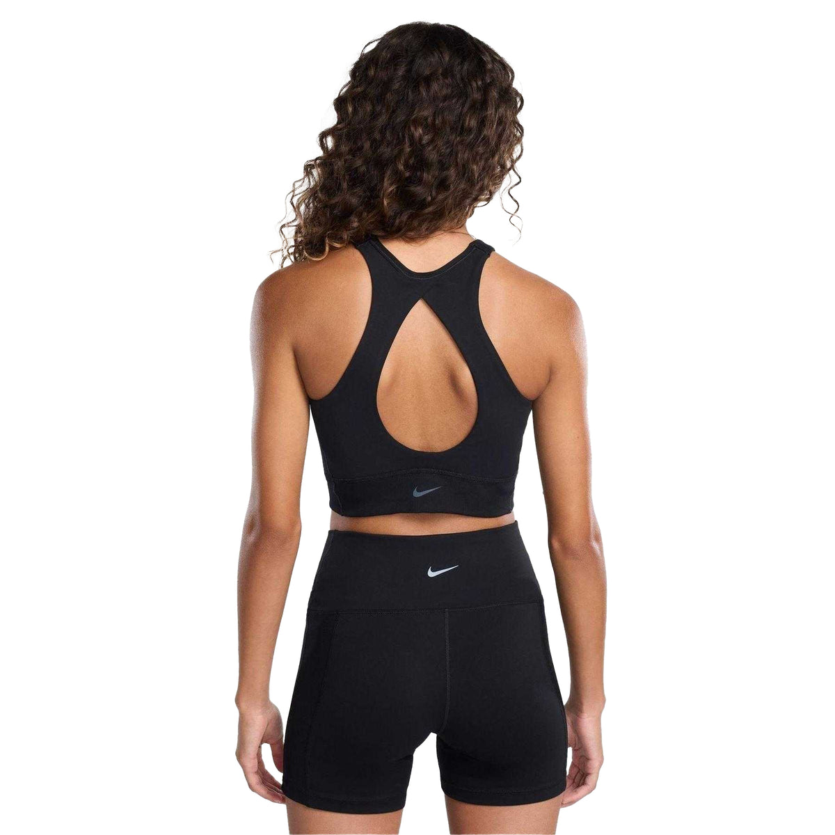 Black - Back - Nike Womens-Ladies Twist Knot Sports Bra