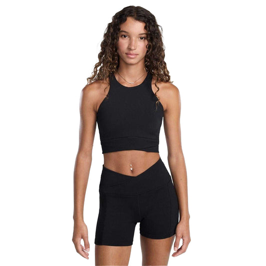 Black - Front - Nike Womens-Ladies Twist Knot Sports Bra