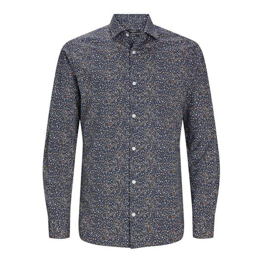 Night Sky - Front - Jack And Jones Mens Printed Slim Long-Sleeved Shirt