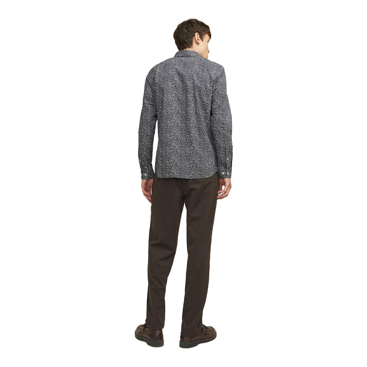 Night Sky - Back - Jack And Jones Mens Printed Slim Long-Sleeved Shirt