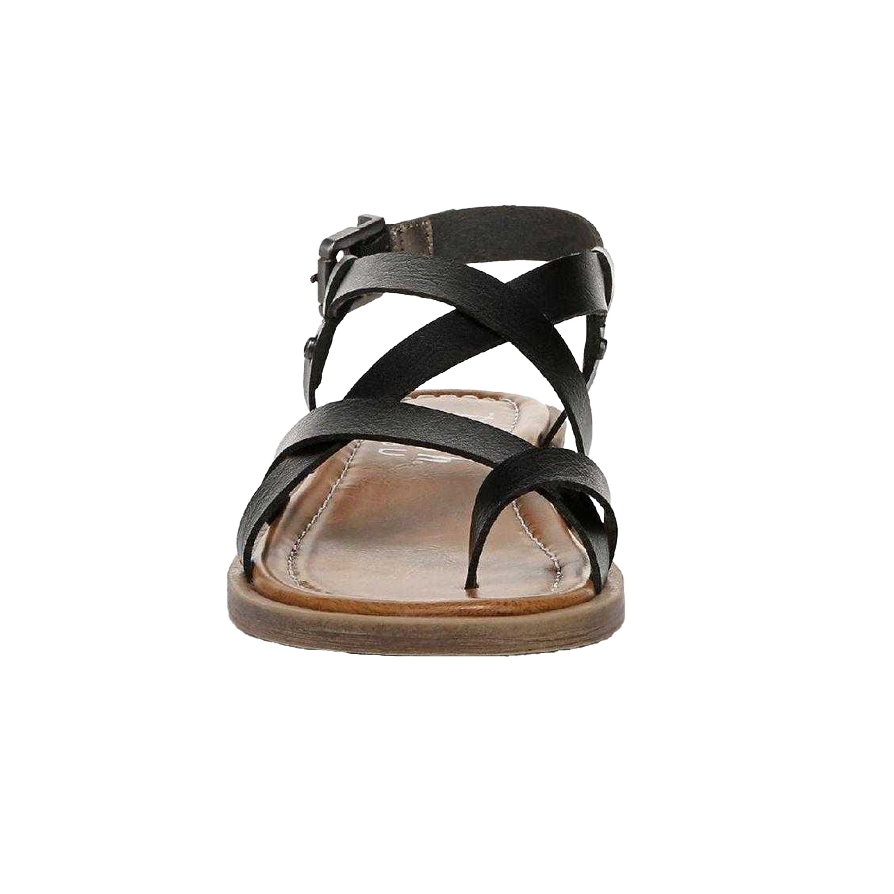 Black - Side - Blowfish Malibu Womens-Ladies Devon 3 Strappy Flat Sandals