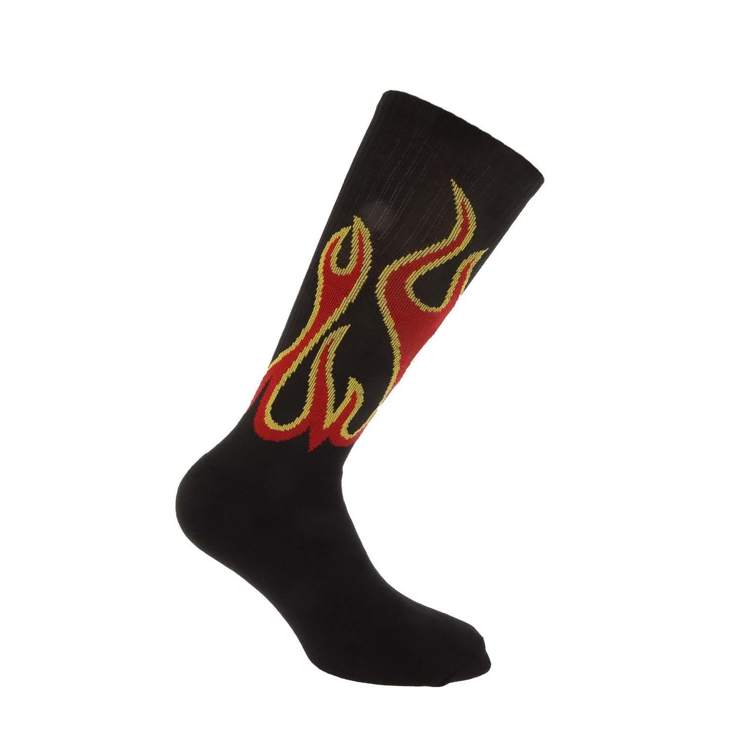 Black-Red - Front - Palm Angels Mens Flames Socks