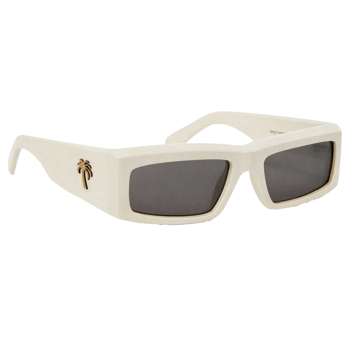 White-Dark Grey - Back - Palm Angels Mens Yreka Rectangle Sunglasses