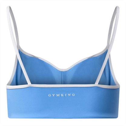 Blue - Back - Gym King Womens-Ladies 365 Contrast Sports Bra