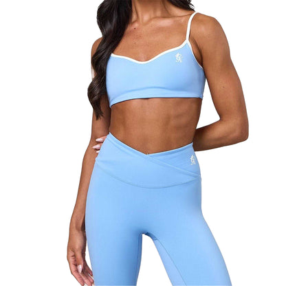 Blue - Lifestyle - Gym King Womens-Ladies 365 Contrast Sports Bra