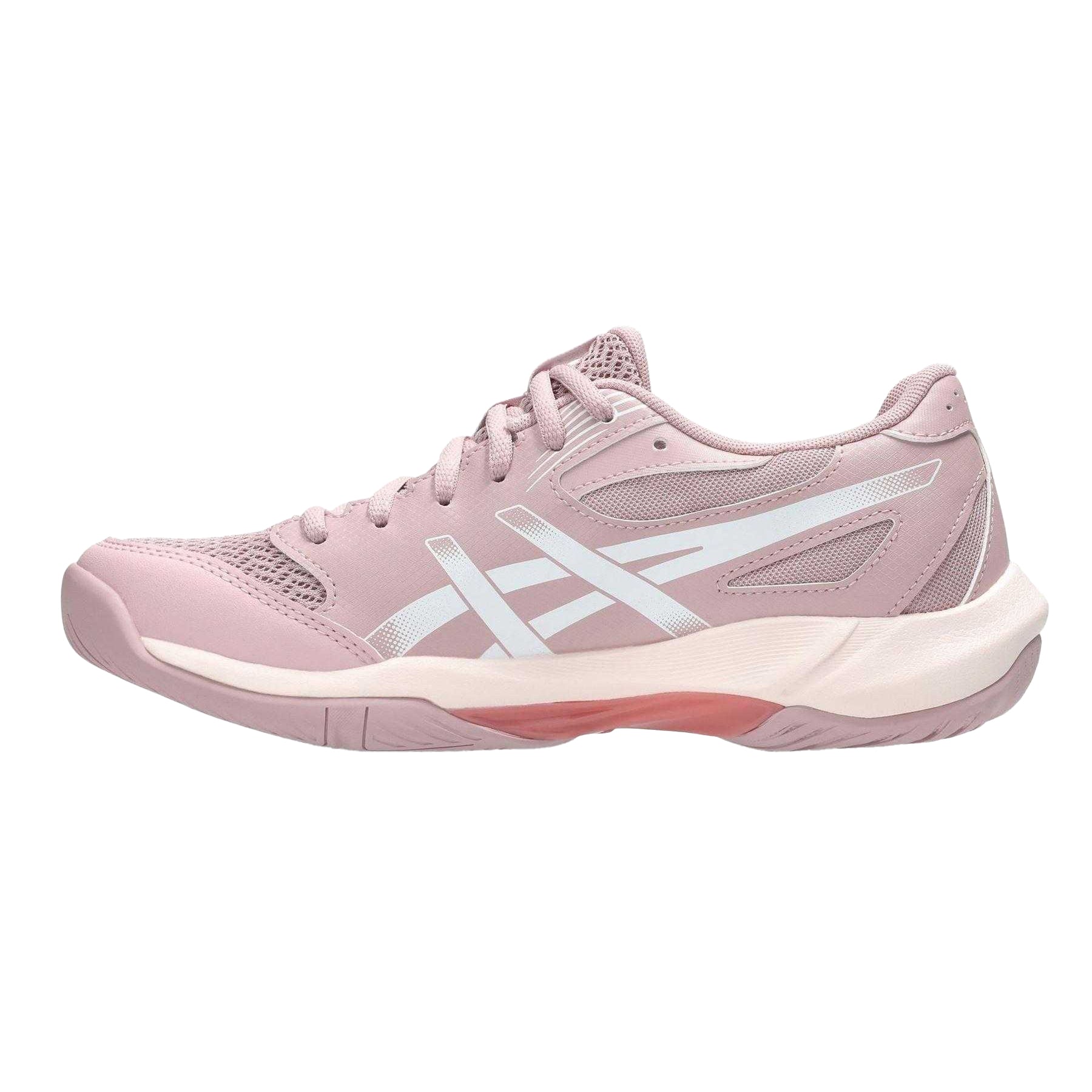 White-Silver - Front - Asics Womens-Ladies Rocket 12 Lightweight Netball Shoes